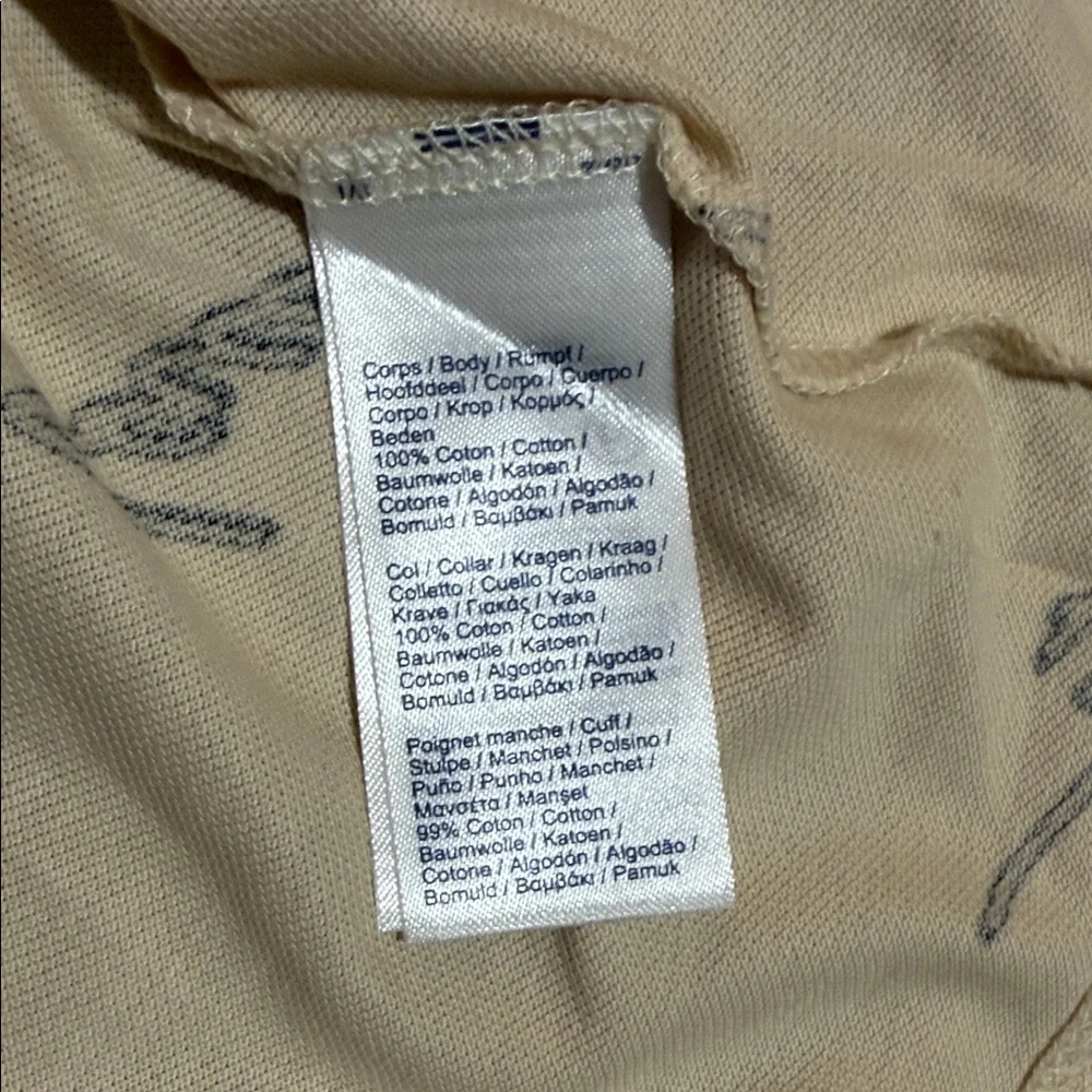 Lacoste Tan Logo Pattern Polo Shirt - Picture 4 of 5